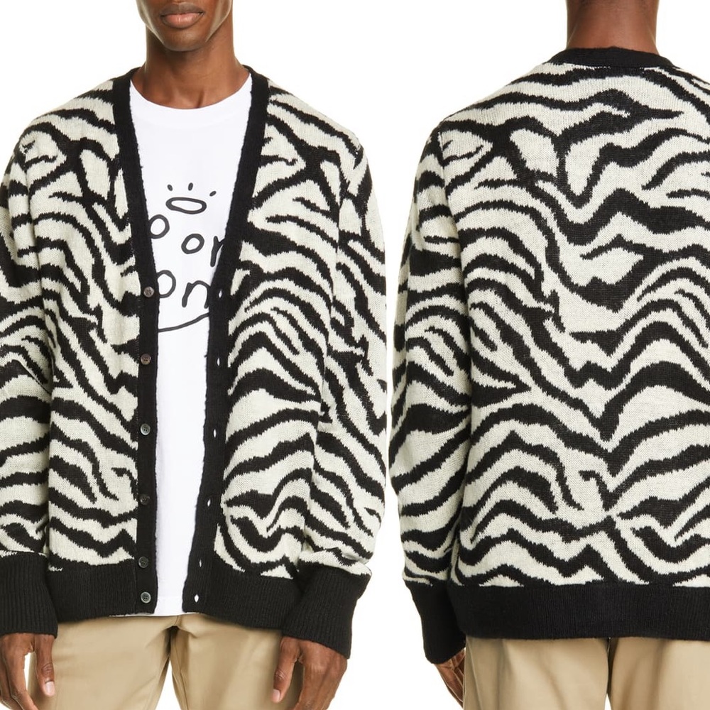 Noon Goons Tiger jacquard Cardigan Medium